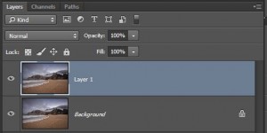 Photoshop showing new layer