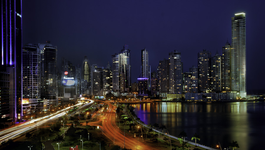 Panama City at night