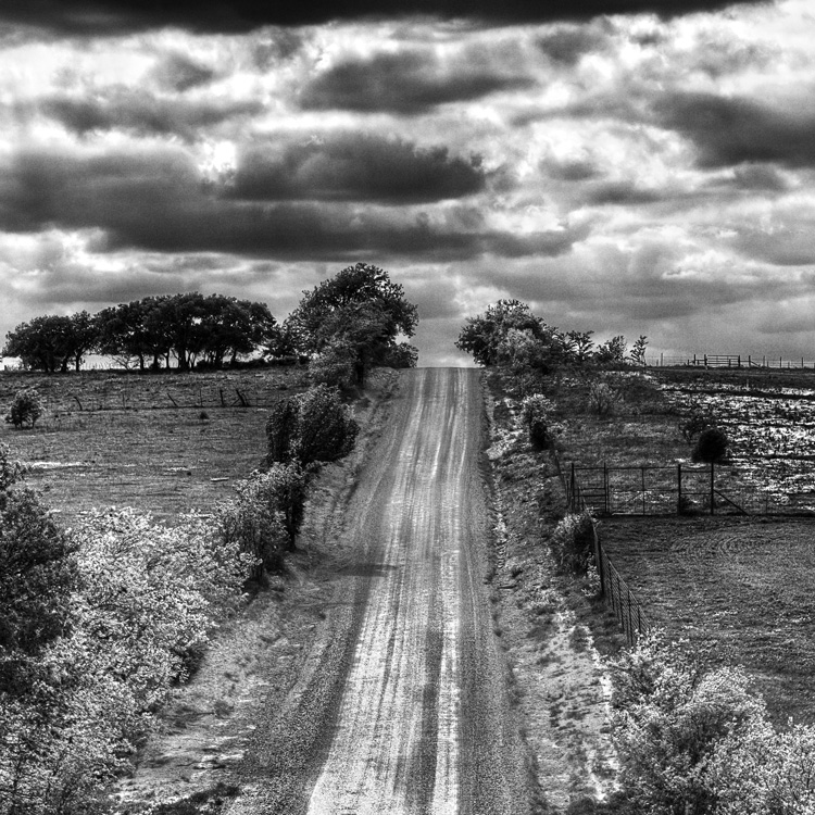 The Texas Road - Example of black and white photography
