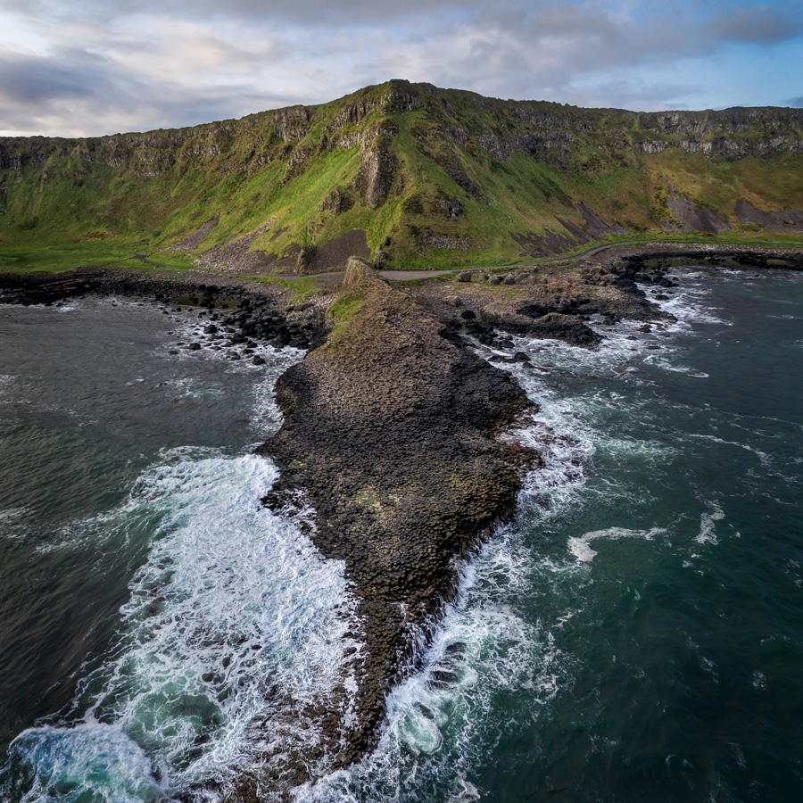 Photo of Giant's Causeway from above (using a drone)