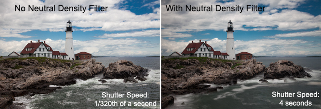 Long exposure example - with and wtihout a neutral density filter