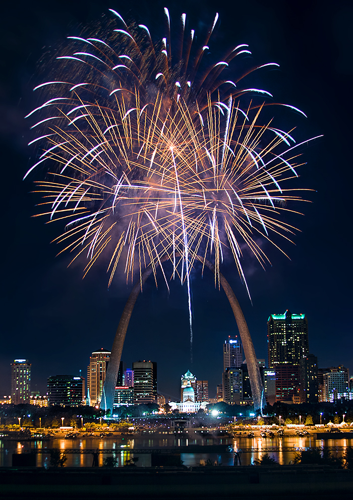 Fireworks in St Louis