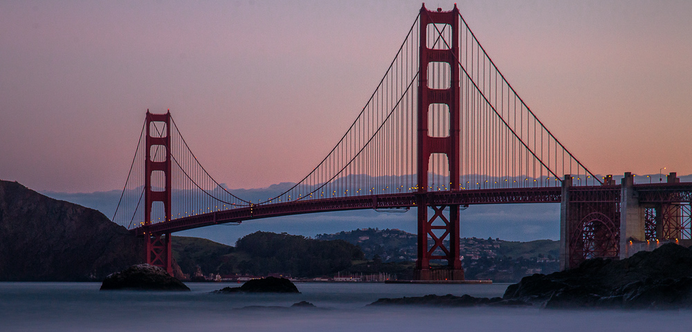 Shot of the Golden Gate Bridge from Baker Beach