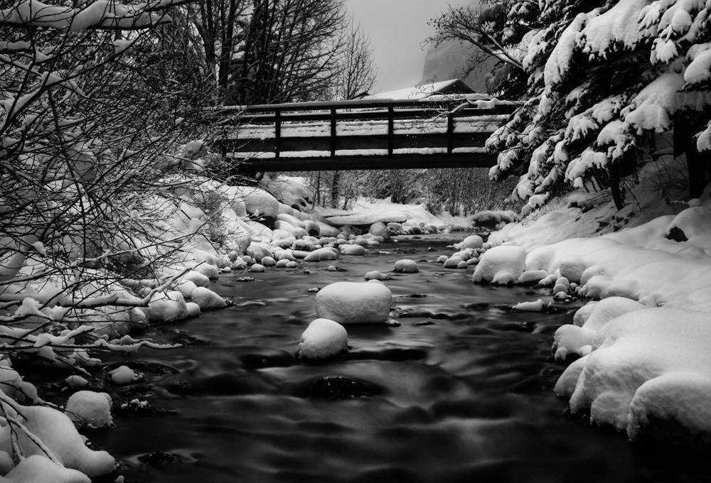 Telluride Creek - Example of black and white photo